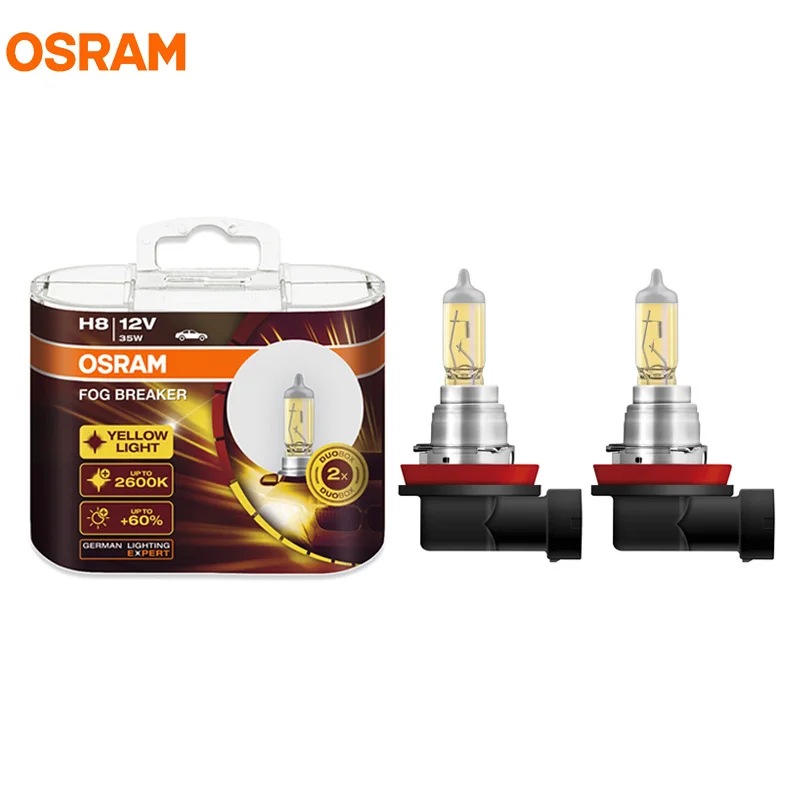 OSRAM H8 12V 35W 2600K 62212FBR PGJ19-1 Fog Breaker Series Xenon Super Yellow Fog Bulbs Car Light 200% More Yellow Bulbs Pair
OSRAM H8 12V 35W 2600K 62212FBR PGJ19-1 Fog Breaker Series Xenon Super Yellow Fog Bulbs Car Light 200% More Yellow Bulbs Pair