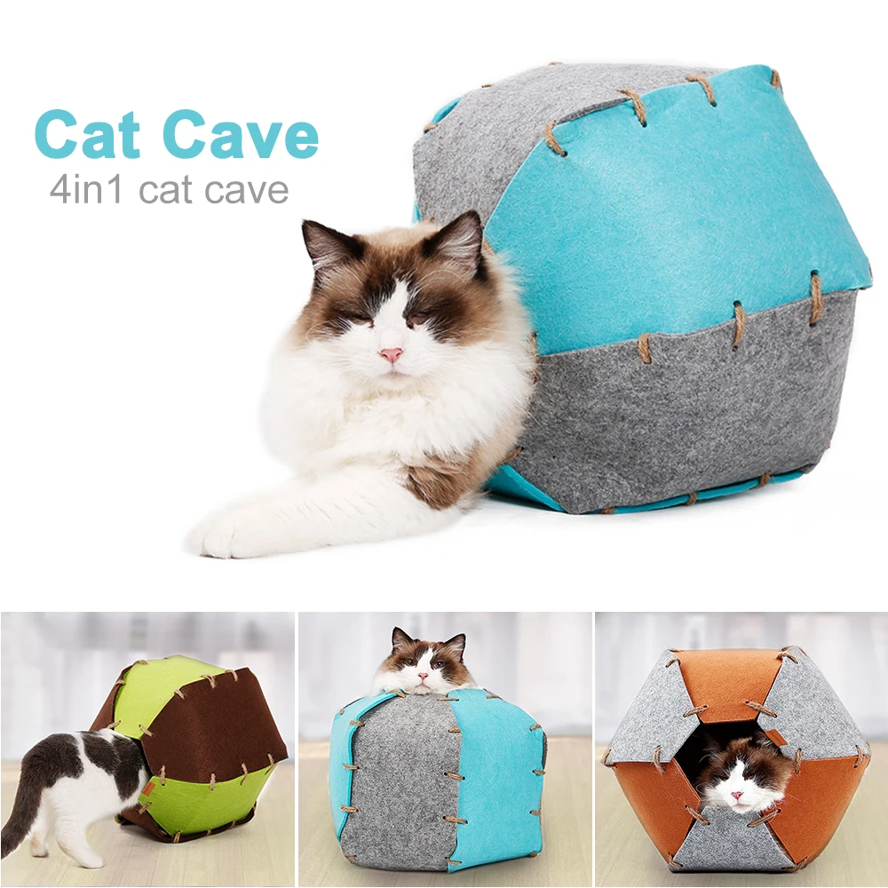 4 In 1 Functional Cat Cave pet cave felt cat cave cat bed cat house Warm Lovely Soft Suitable Pet House Winter Warm Cozy Beds
4 In 1 Functional Cat Cave pet cave felt cat cave cat bed cat house Warm Lovely Soft Suitable Pet House Winter Warm Cozy Beds