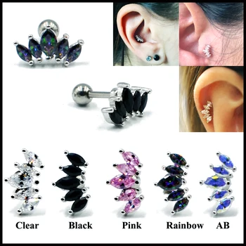 1PC 16g Steel Marquise Zircon Ear Helix Tragus Top Upper Earring Crystal Flower Ear Tragus Cartilage Orelha Helix Ear Stud
1PC 16g Steel Marquise Zircon Ear Helix Tragus Top Upper Earring Crystal Flower Ear Tragus Cartilage Orelha Helix Ear Stud