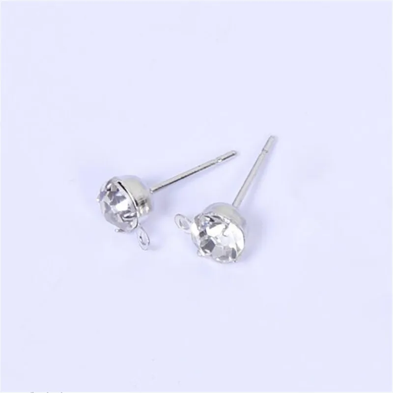 50pcs/lot 6mm 8mm Crystal Stud Earrings with Hole Zircon Earring Post for Women DIY Ear Jewelry Making Findings
50pcs/lot 6mm 8mm Crystal Stud Earrings with Hole Zircon Earring Post for Women DIY Ear Jewelry Making Findings
