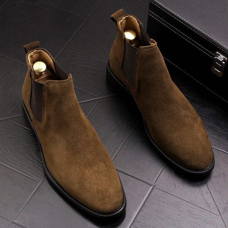 LoneLinecc Fashion Concise Men Chelsea Boots Khaki Slip On Nubuck Trending Man Martin Boots Black Luxury High Top Casual Shoes
LoneLinecc Fashion Concise Men Chelsea Boots Khaki Slip On Nubuck Trending Man Martin Boots Black Luxury High Top Casual Shoes