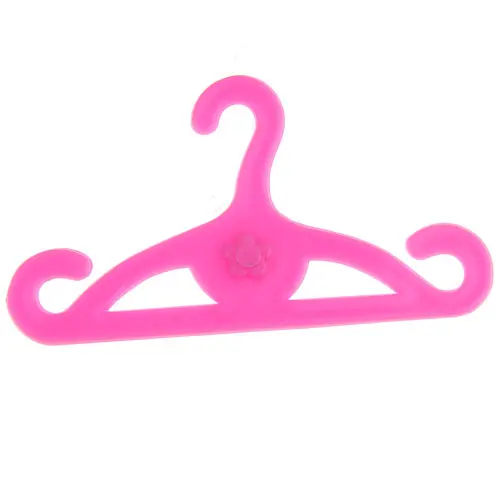 New Arrivals Plastic 1.89Inch 12 Pcs Doll Clothes Hangers Accessories Pink Fit for Barbi Dolls Accessories Collectibles Girl Toy