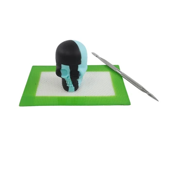 Non-slip 1 Non-stick Skull Wax Container and Silicone Concentrate Mat with Stainless Steel Carving Tool
Non-slip 1 Non-stick Skull Wax Container and Silicone Concentrate Mat with Stainless Steel Carving Tool