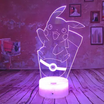 3D Illusion LED Pokmon Pikachu Night Light 7 Colors Gradual Touch USB Table Lamp Holiday Gifts Home Decorations Kid Night light
3D Illusion LED Pokmon Pikachu Night Light 7 Colors Gradual Touch USB Table Lamp Holiday Gifts Home Decorations Kid Night light