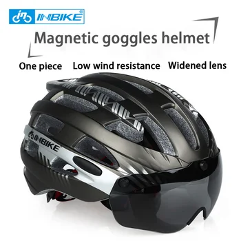 INBIKE cycling helmet ultra-light magnetic movement MTB bicycle helmet goggles one-piece with lens 25 vent Casco Ciclismo helmet
INBIKE cycling helmet ultra-light magnetic movement MTB bicycle helmet goggles one-piece with lens 25 vent Casco Ciclismo helmet