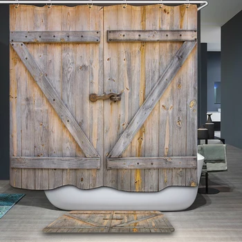 Polyester Shower Curtain Old Bronze Wooden Garage Door Vintage Rustic Shower Curtain American Country Style Bathroom Decor Art
Polyester Shower Curtain Old Bronze Wooden Garage Door Vintage Rustic Shower Curtain American Country Style Bathroom Decor Art