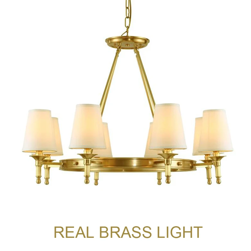 American copper chandelier light LED fixture foyer dinning room black gold brass LED chandelier light lamp candle hanging light
American copper chandelier light LED fixture foyer dinning room black gold brass LED chandelier light lamp candle hanging light