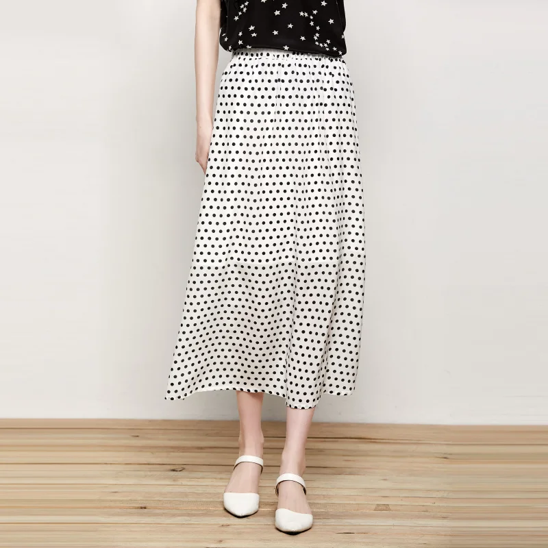 Quality Pure Silk Elegant Long Skirt 100% Mulberry Silk Dot A-ling Skirts M L XL FREE SHIPPING
Quality Pure Silk Elegant Long Skirt 100% Mulberry Silk Dot A-ling Skirts M L XL FREE SHIPPING