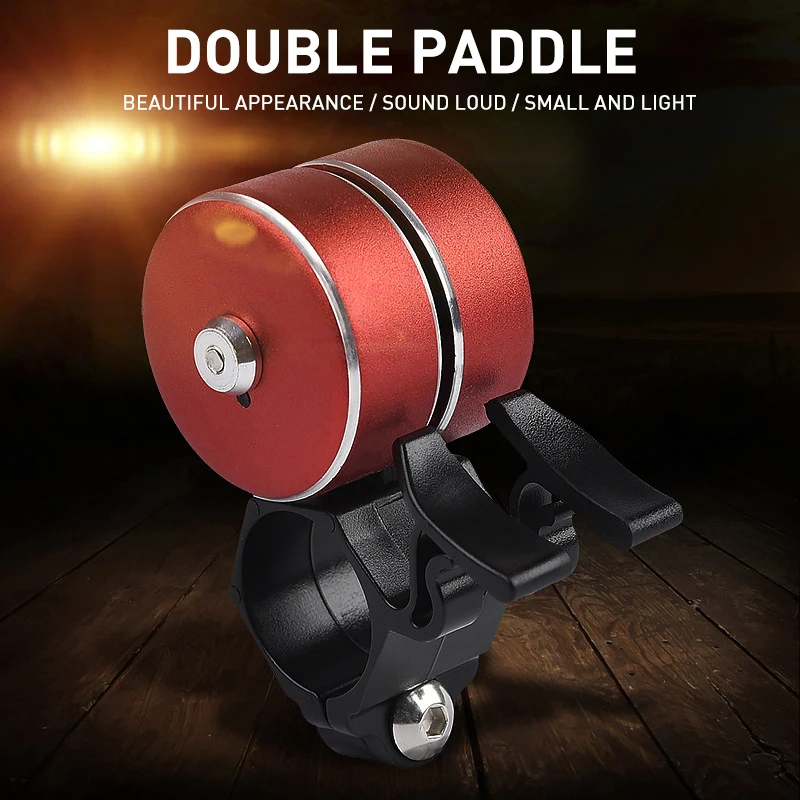 Bicycle Bell Aluminum Alloy + ABS Round Double Bell 120 Decibels Three Tones Bicycle Mountain Bike Road Bike Accessories
Bicycle Bell Aluminum Alloy + ABS Round Double Bell 120 Decibels Three Tones Bicycle Mountain Bike Road Bike Accessories