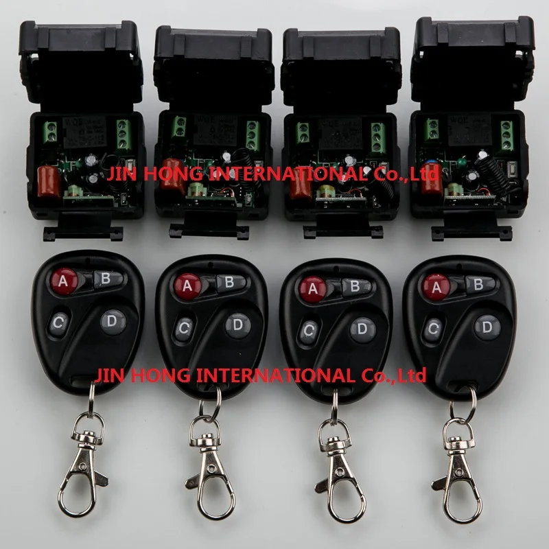 AC220V 1CH 10A RF Wireless Remote Control Switch System teleswitch 4/ transmitter+4/ receiver relay Receiver Smart Home Switch
AC220V 1CH 10A RF Wireless Remote Control Switch System teleswitch 4/ transmitter+4/ receiver relay Receiver Smart Home Switch
