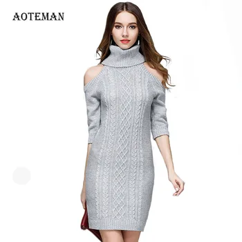 AOTEMAN Autumn Winter Sweater Women Casual Turtleneck Off Shoulder Pullover Sweater Dress Solid Thick Jumper Knitted Sweaters
AOTEMAN Autumn Winter Sweater Women Casual Turtleneck Off Shoulder Pullover Sweater Dress Solid Thick Jumper Knitted Sweaters