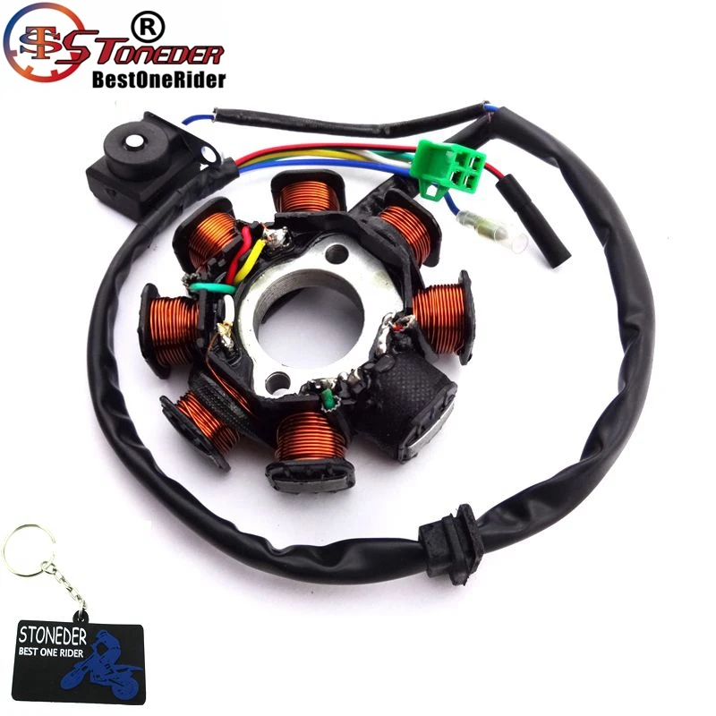 STONEDER 8 Poles Ignition Stator Rotor Magneto For GY6 125cc 150cc Engine Parts Chinese Moped Scooter ATV Quad 4 Wheeler Go Kart
STONEDER 8 Poles Ignition Stator Rotor Magneto For GY6 125cc 150cc Engine Parts Chinese Moped Scooter ATV Quad 4 Wheeler Go Kart