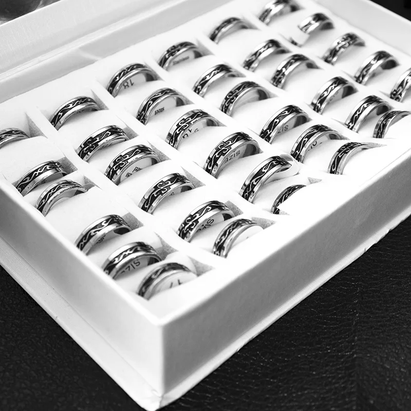 EKUSTYEE 20 Pieces/lot Stainless Steel Finger Rings Black Dragon Ring Wholesale lots bulk Tibetan Jewelry ladies rings for Women
EKUSTYEE 20 Pieces/lot Stainless Steel Finger Rings Black Dragon Ring Wholesale lots bulk Tibetan Jewelry ladies rings for Women