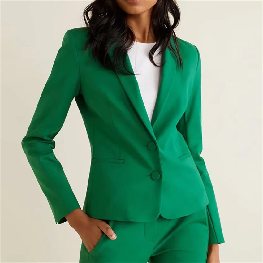 Women fashion solid green blazer long sleeve single breasted pockets decorate elegant female office wear basic tops blusas
Women fashion solid green blazer long sleeve single breasted pockets decorate elegant female office wear basic tops blusas