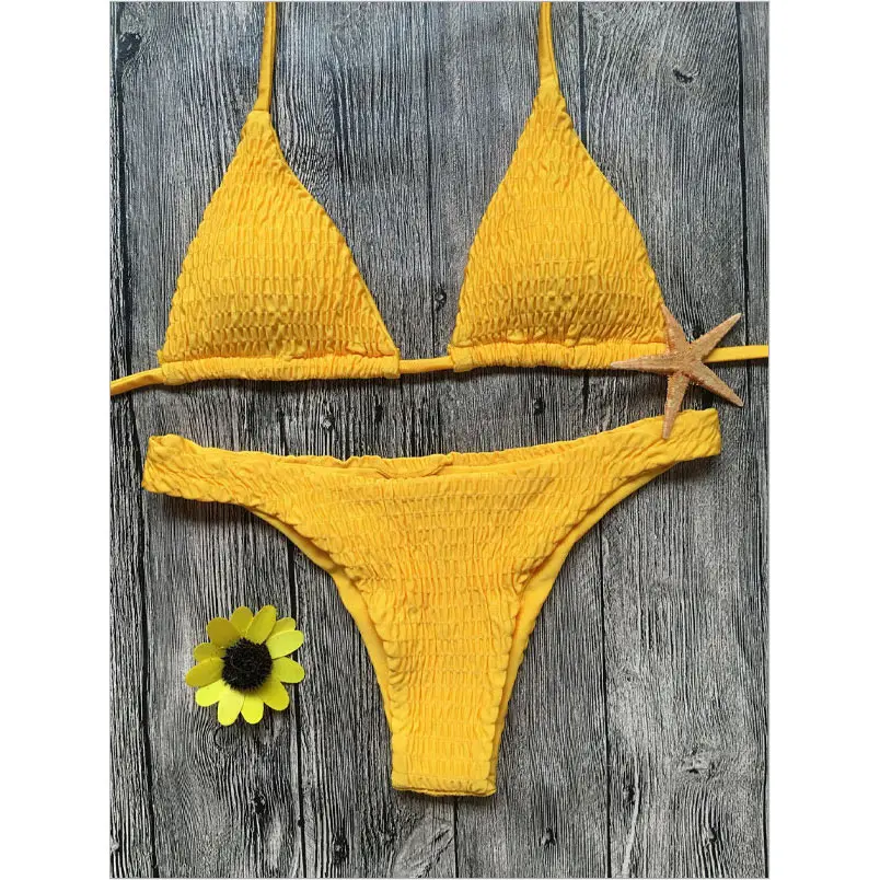 new Hot Design Weave Bandage Style Yellow Brazilian Bikini set Sexy Swimsuit Bikinis Low Waist Biquinis Feminino Swimwear
new Hot Design Weave Bandage Style Yellow Brazilian Bikini set Sexy Swimsuit Bikinis Low Waist Biquinis Feminino Swimwear