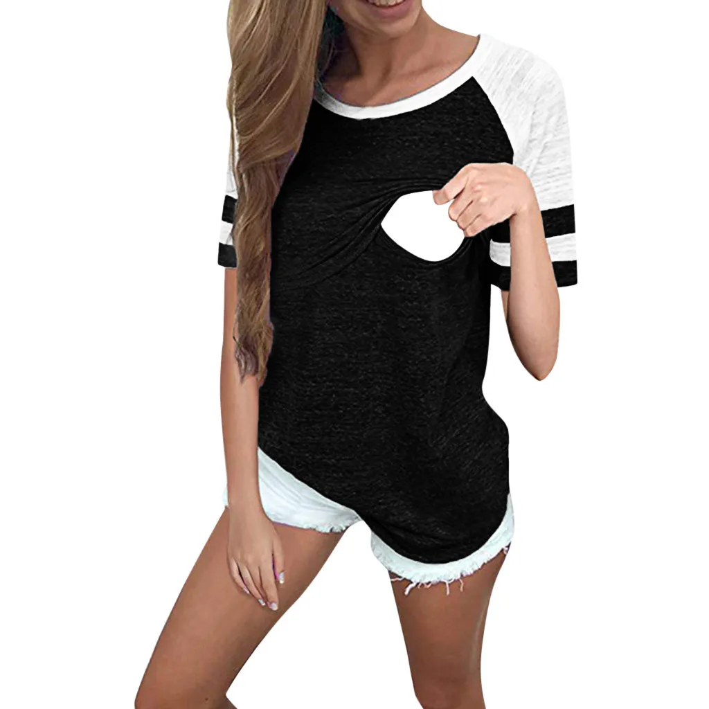 ISHOWTIENDA Women Maternity Clothing Feeding Clothes Raglan Sleeve Breastfeeding Shirt Color Block Nursing Tops Ropa Embarazada
ISHOWTIENDA Women Maternity Clothing Feeding Clothes Raglan Sleeve Breastfeeding Shirt Color Block Nursing Tops Ropa Embarazada