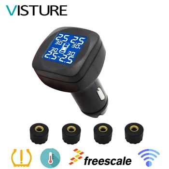 TPMS Car Tire Pressure Alarm Monitor 4 External Sensor Temperature Alarm Cigarette Lighter Visture T05W
TPMS Car Tire Pressure Alarm Monitor 4 External Sensor Temperature Alarm Cigarette Lighter Visture T05W