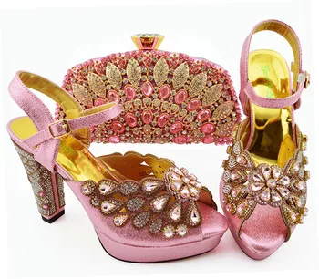 New arrival italian shoes and bag in pink color lovely shinning full rhinestones sandal shoes and clutches bag set SB8363-7
New arrival italian shoes and bag in pink color lovely shinning full rhinestones sandal shoes and clutches bag set SB8363-7