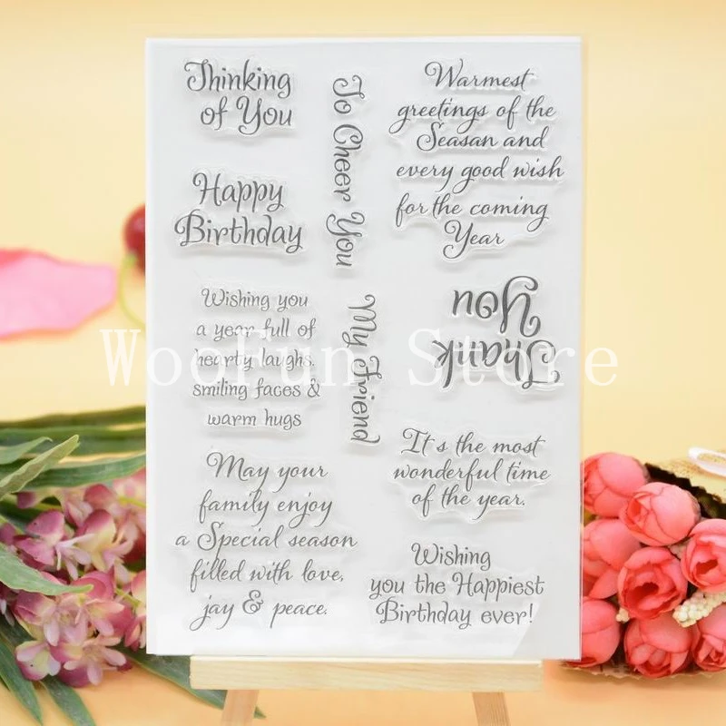 Thinking of You Sentiment Rubber Clear Stamp for Card Making Decoration and Scrampbooking
Thinking of You Sentiment Rubber Clear Stamp for Card Making Decoration and Scrampbooking