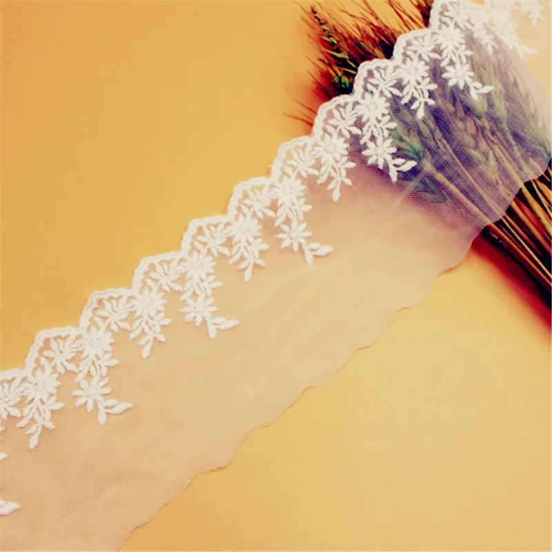 10 yard 9.5cm 3.74" wide ivory gauze mesh tulle cotton embroidered tapes lace trim ribbon fabric 29983QL4K35
10 yard 9.5cm 3.74" wide ivory gauze mesh tulle cotton embroidered tapes lace trim ribbon fabric 29983QL4K35