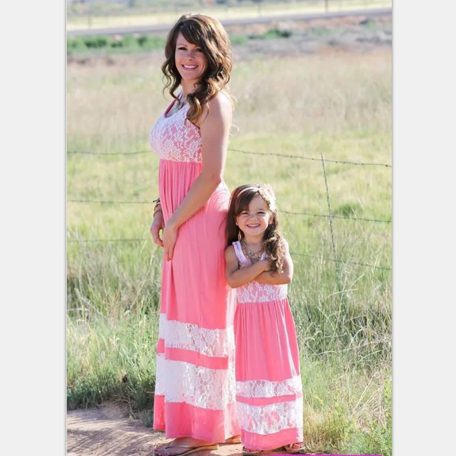 ZOGAA 2019 Summer Solid Simple Maxi Long Dress Mom and Daughter Matching Clothes Lace Pink and White Mommy and Me Dress
ZOGAA 2019 Summer Solid Simple Maxi Long Dress Mom and Daughter Matching Clothes Lace Pink and White Mommy and Me Dress