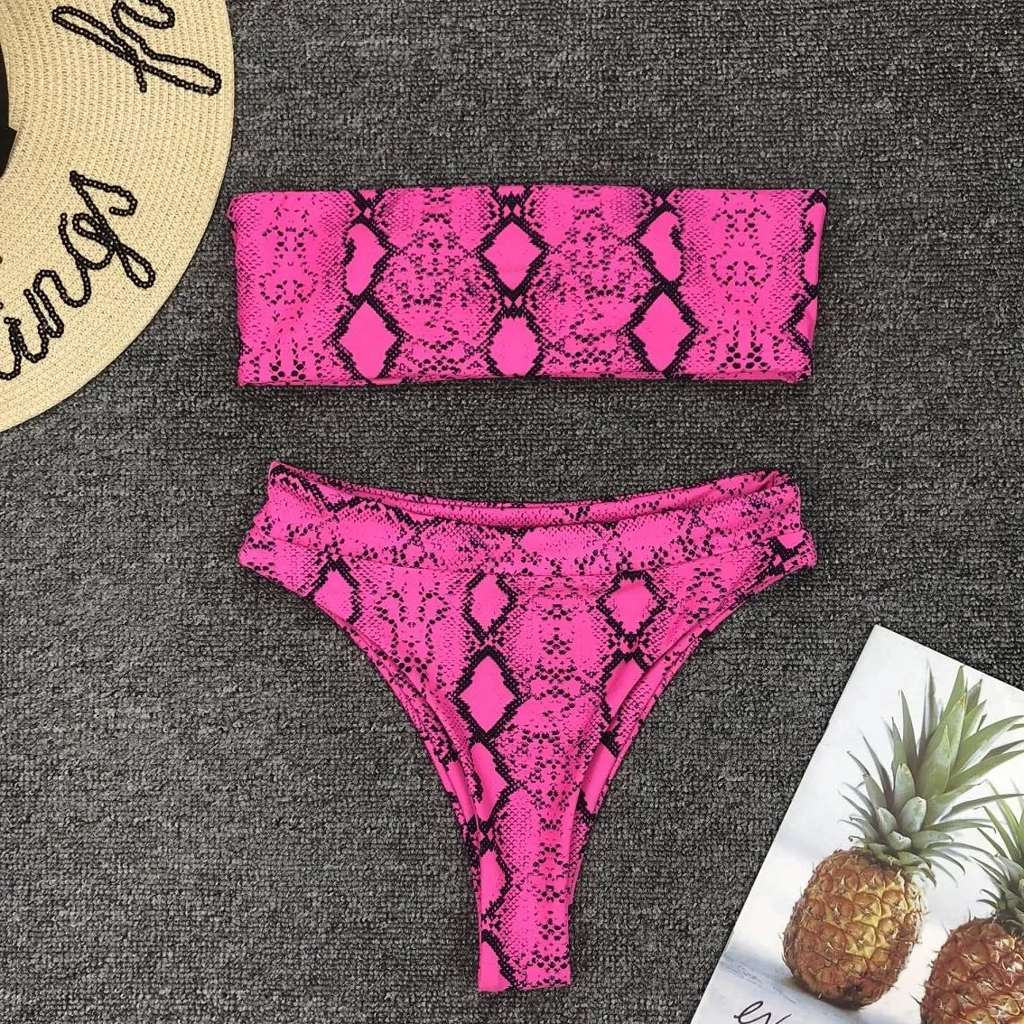 Bikini Biquinis Feminino 2019 Swimming Suit For Women Tube Top Snake Swimsuit Women Bikini Set Swimwear Brazilian Bikini
Bikini Biquinis Feminino 2019 Swimming Suit For Women Tube Top Snake Swimsuit Women Bikini Set Swimwear Brazilian Bikini