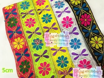 50mm 5cm 2' octagon flower vivid colorful filigree costume curtain laciness woven embroidery webbing national jacquard ribbon
50mm 5cm 2' octagon flower vivid colorful filigree costume curtain laciness woven embroidery webbing national jacquard ribbon