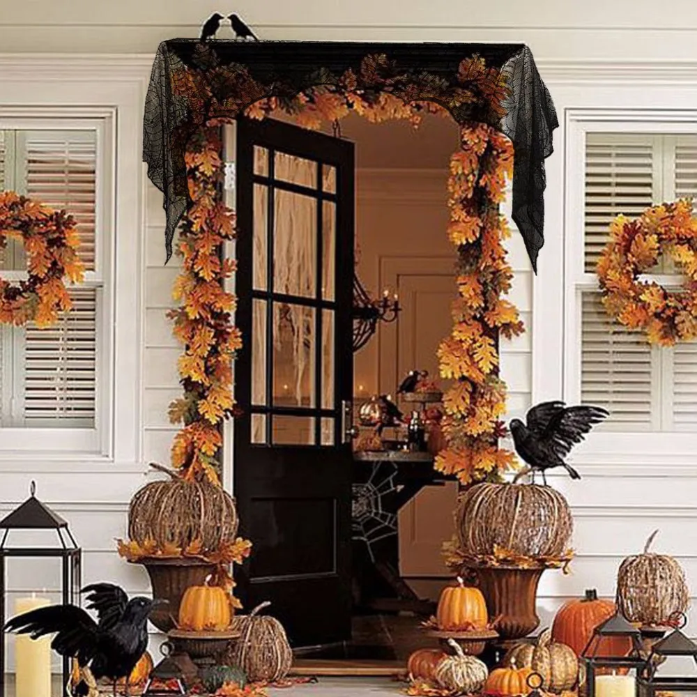 OurWarm 1pc 188cmx90cm Black Lace Spider Web Door Window Curtains Halloween Party Fireplace Mantle Scarf
OurWarm 1pc 188cmx90cm Black Lace Spider Web Door Window Curtains Halloween Party Fireplace Mantle Scarf