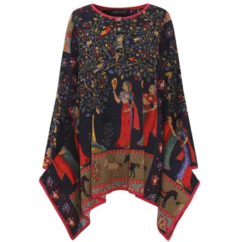 kimonos style woman blouses Plus Size 5 XL Vintage Long Sleeve Ladies Casual Loose Blouse unique print Tops blusas de mujer
kimonos style woman blouses Plus Size 5 XL Vintage Long Sleeve Ladies Casual Loose Blouse unique print Tops blusas de mujer
