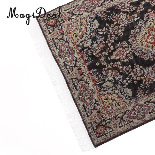 Chinese Happiness Theme Handmade Woven 1/12 Miniaturte Dollhouse Rug Fioor Capret for Living Room Door Furniture Decor