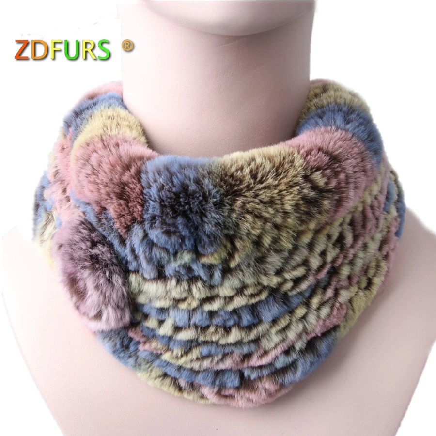 ZDFURS * Handmade Knitted women Rabbit Fur scarf Genuine Rabbit fur fashion ring with one flower warm scarf wholesale
ZDFURS * Handmade Knitted women Rabbit Fur scarf Genuine Rabbit fur fashion ring with one flower warm scarf wholesale