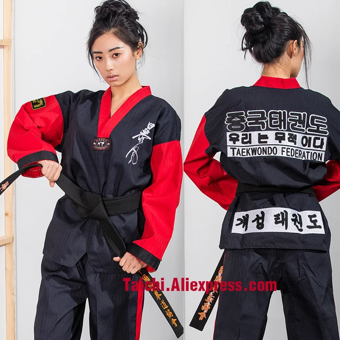 Боевые искусства TKD Tae Kwon Do, Корея, v-образный вырез, для взрослых, тхэквондо, добок для тренировок, униформа WTF, 160-190 см, черный + красный
Боевые искусства TKD Tae Kwon Do, Корея, v-образный вырез, для взрослых, тхэквондо, добок для тренировок, униформа WTF, 160-190 см, черный + красный