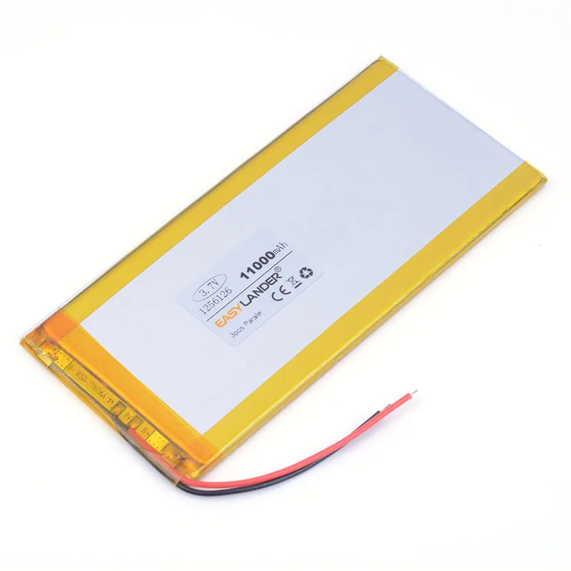 3 7 В 11000 мАч 1256126 полимерный литий-ионный аккумулятор для POWER BANK MP3 MP4 tablet pc