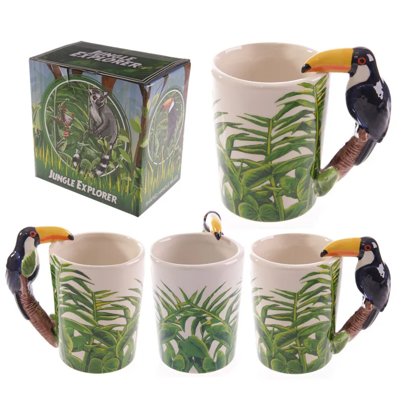 Free Shipping 72pcs/lot Piecewith Dense Jungle 12oz Ceramic Toucan Cup Hornbill Shaped Handle Mug
Free Shipping 72pcs/lot Piecewith Dense Jungle 12oz Ceramic Toucan Cup Hornbill Shaped Handle Mug