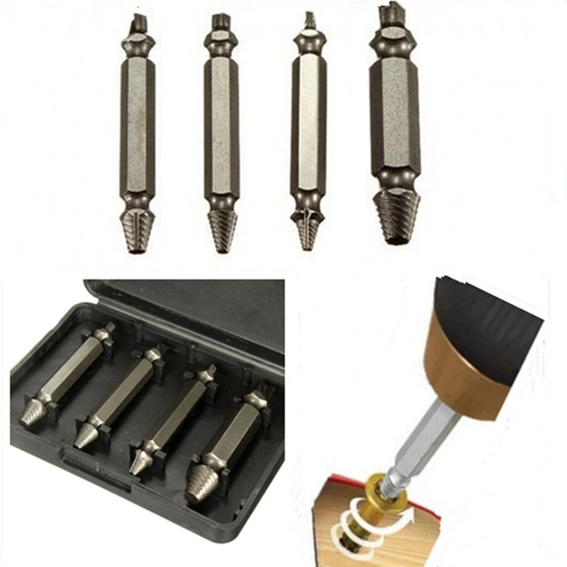 2016 New 4pcs/set Screw Extractor Drill Bits Guide Set Broken Bolt Remover Easy Out Set 5cm Long
2016 New 4pcs/set Screw Extractor Drill Bits Guide Set Broken Bolt Remover Easy Out Set 5cm Long