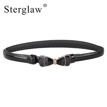 100*1.4cm Women red bow buckle design belts thin adjust belt PU leather black dress strap female students woman waistbands A119
100*1.4cm Women red bow buckle design belts thin adjust belt PU leather black dress strap female students woman waistbands A119