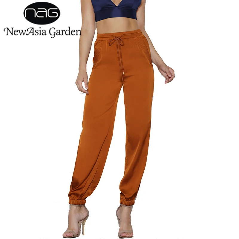 NewAsia Garden New Sexy Luxury High Waist Faux Silk Tapered Women Satin Pants Harem Pant Summer High Split Dual Pockets Pants
NewAsia Garden New Sexy Luxury High Waist Faux Silk Tapered Women Satin Pants Harem Pant Summer High Split Dual Pockets Pants