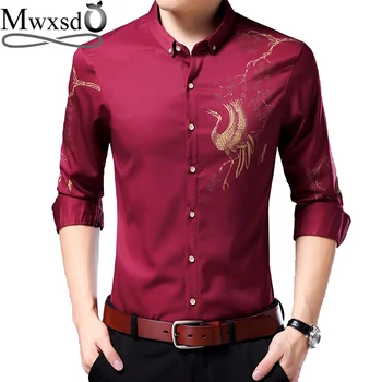 Mwxsd brand casual mens crane printed fashion shirts men dress breath shirt male casual slim fit Hawaiian shirt man shirt
Mwxsd brand casual mens crane printed fashion shirts men dress breath shirt male casual slim fit Hawaiian shirt man shirt