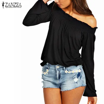 ZANZEA Summer Blusas Femininas 2020 Autumn Sexy Women Blouse Ladies Tunic Shirred Off Shoulder Tops Casual Long Sleeve Shirt
ZANZEA Summer Blusas Femininas 2020 Autumn Sexy Women Blouse Ladies Tunic Shirred Off Shoulder Tops Casual Long Sleeve Shirt
