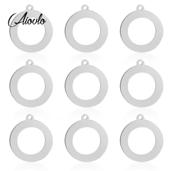 Aiovlo 10pcs Stainless Steel Round Charm Connector for Bracelet Necklace Hollow Pendants Diy Earring Jewelry Making Wholesale
Aiovlo 10pcs Stainless Steel Round Charm Connector for Bracelet Necklace Hollow Pendants Diy Earring Jewelry Making Wholesale