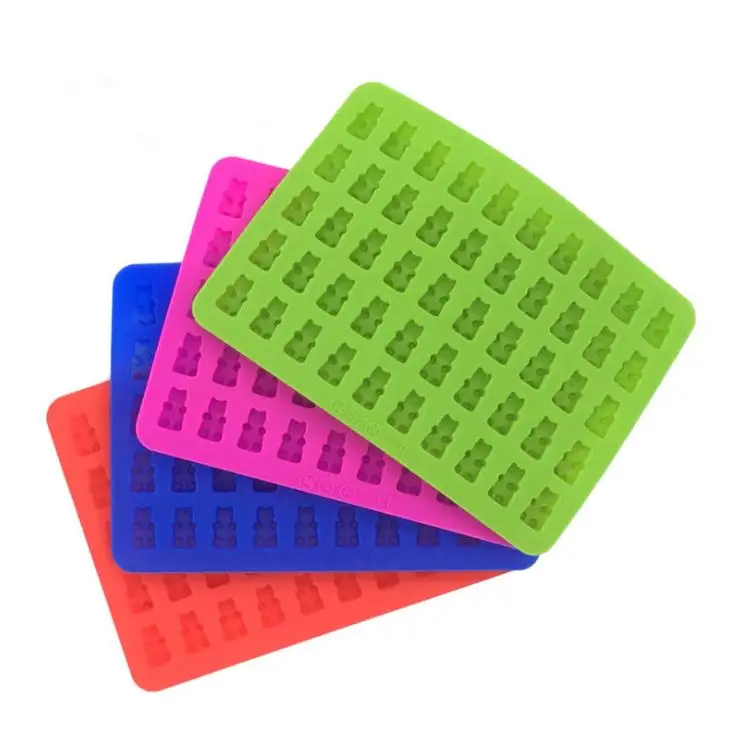 4 Color 53/50 Cavity Silicone Gummy Bear Chocolate Mold Candy Maker Ice cube Tray Jelly Moulds with free dropper SN611
4 Color 53/50 Cavity Silicone Gummy Bear Chocolate Mold Candy Maker Ice cube Tray Jelly Moulds with free dropper SN611