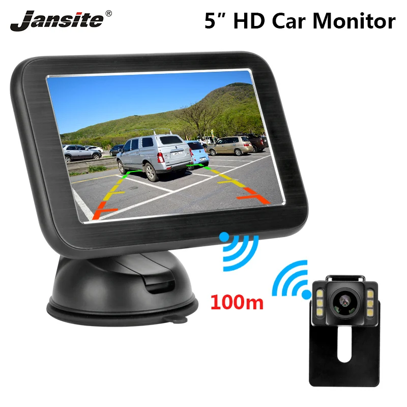 Jansite 5" HD Digital Wireless Car Monitor Display Transmission distance 100m with Backup Camera Reverse cameras Parking System 
Jansite 5" HD Digital Wireless Car Monitor Display Transmission distance 100m with Backup Camera Reverse cameras Parking System