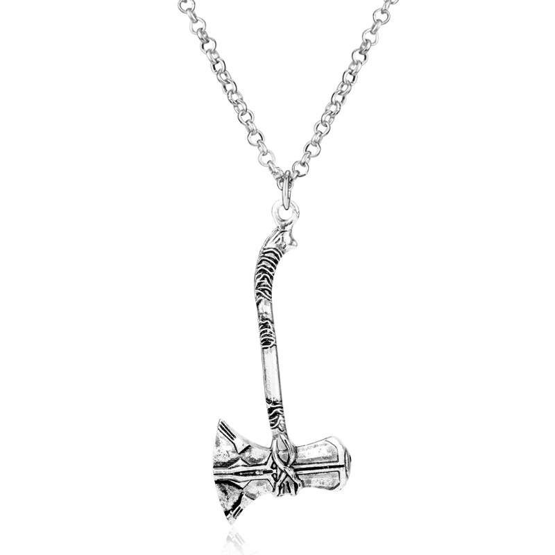 MQCHUN Thor Axe Hammer Pendant llaveros Avengers Infinity War Thor Stormbreaker Silver Color Necklace for Men Souvenir
MQCHUN Thor Axe Hammer Pendant llaveros Avengers Infinity War Thor Stormbreaker Silver Color Necklace for Men Souvenir