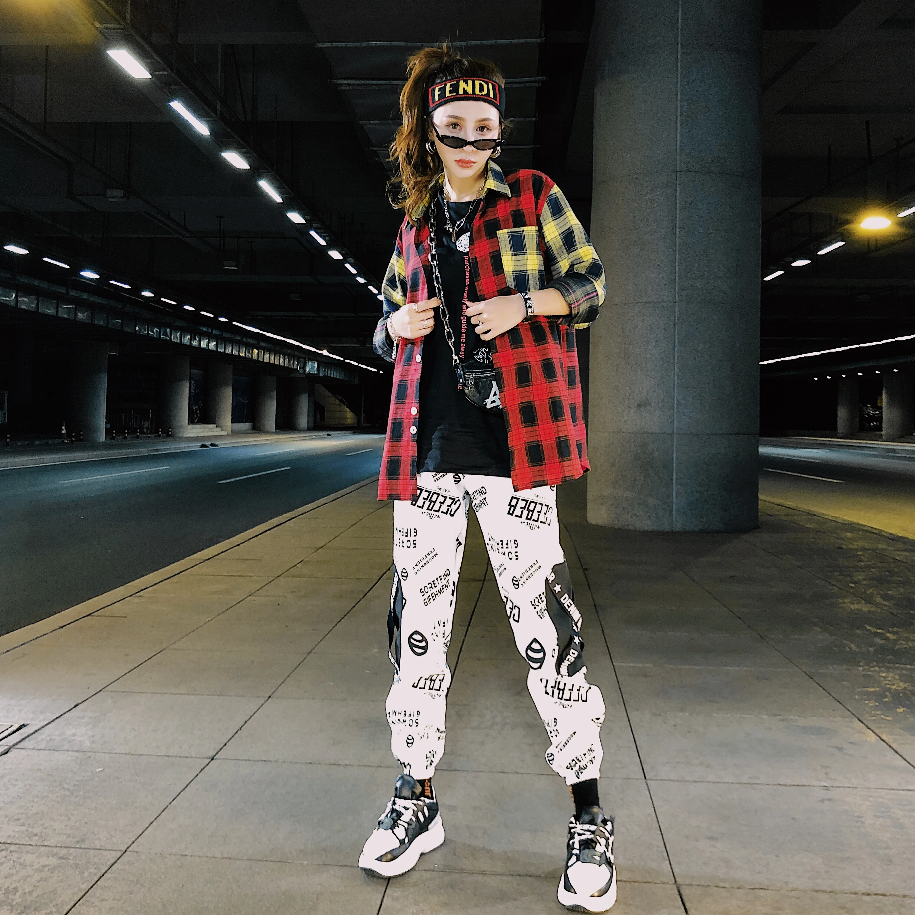 Fashion Spliced Plus Size Plaid Shirt Women's Harajuku Back Funny Print Long Sleeve Cotton Shirt Kpop Hip Hop Female Streetwear
Fashion Spliced Plus Size Plaid Shirt Women's Harajuku Back Funny Print Long Sleeve Cotton Shirt Kpop Hip Hop Female Streetwear