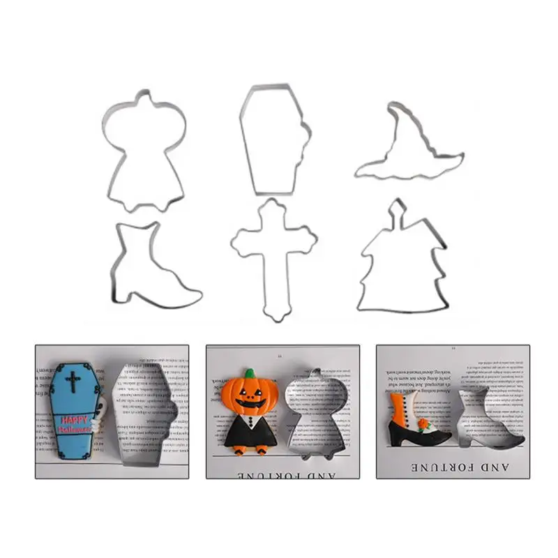 ROSENICE 6pcs Halloween Cookie Cutters DIY Pumkin Witch Magic Hat Mold Biscuits Mold Kitchen Baking Tool
ROSENICE 6pcs Halloween Cookie Cutters DIY Pumkin Witch Magic Hat Mold Biscuits Mold Kitchen Baking Tool