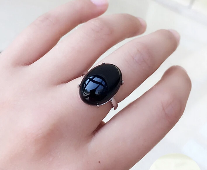 free shipping Natural Black Onyx Ring opening all-match ring contracted South Korea personality girlfriend bestie ring finger
free shipping Natural Black Onyx Ring opening all-match ring contracted South Korea personality girlfriend bestie ring finger