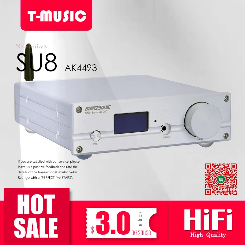 2019 NEW TOP AK4493 + XMOS XU208 USB DAC Decoder With Bluetooth 5.0 TPA6120 Headphone Amplier Support 32Bit / 384K DSD
2019 NEW TOP AK4493 + XMOS XU208 USB DAC Decoder With Bluetooth 5.0 TPA6120 Headphone Amplier Support 32Bit / 384K DSD