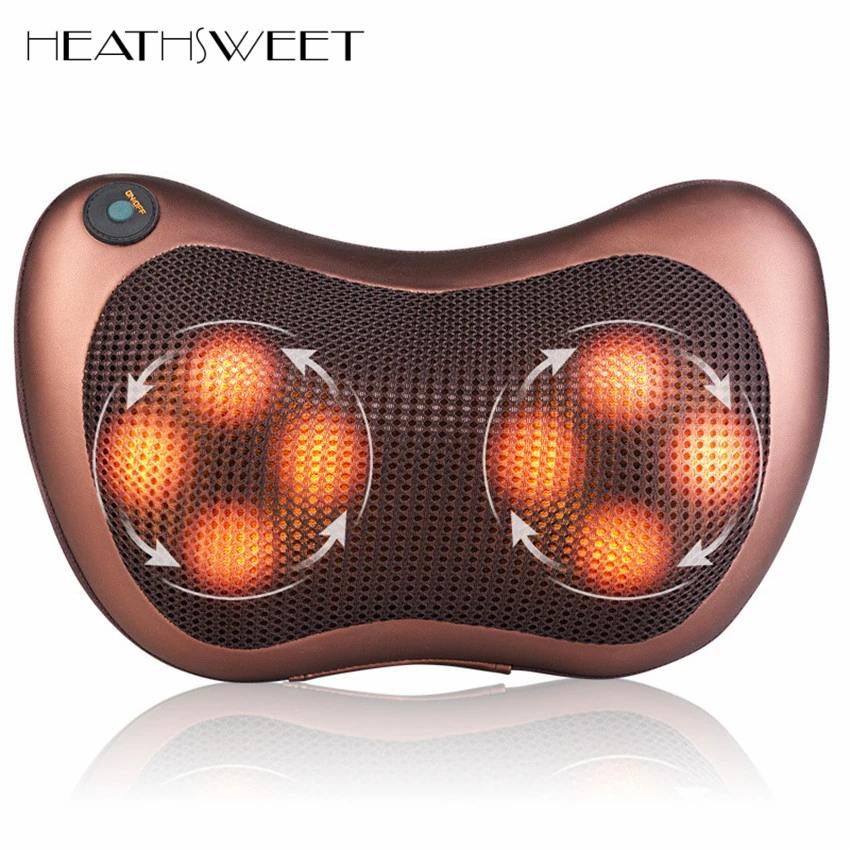 

Healthsweet Vibrating Kneading Neck Massager Pillow Infrared Heat Shiatsu Electric Shoulder Back Massager Car Cervical Vertebra