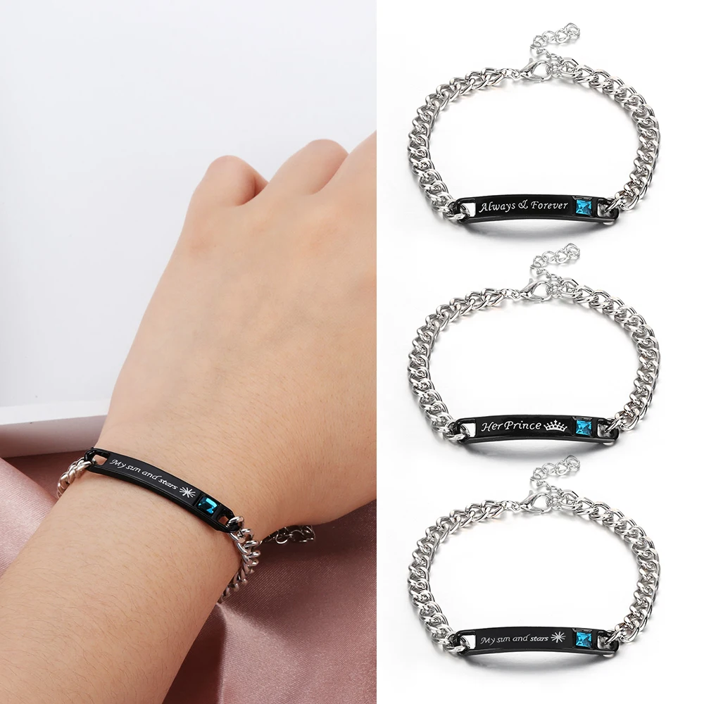 Fashion Love Bangle Crystal Crown Men And Women Her Prince His Princess Titanium Steel Couple Always Forever Gift Bracelets
Fashion Love Bangle Crystal Crown Men And Women Her Prince His Princess Titanium Steel Couple Always Forever Gift Bracelets
