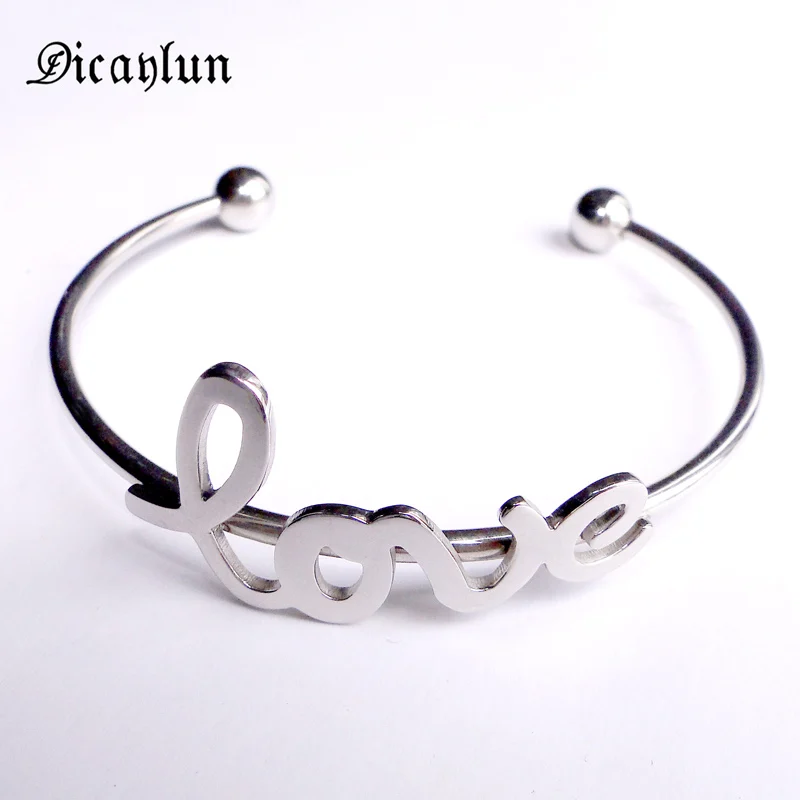 DICAYLUN Cuff Bracelets Silver Bangles For Women Letter Pattern 8 Stainless Steel Fashion Jewelry Chinese Birthday Gifts 2018
DICAYLUN Cuff Bracelets Silver Bangles For Women Letter Pattern 8 Stainless Steel Fashion Jewelry Chinese Birthday Gifts 2018